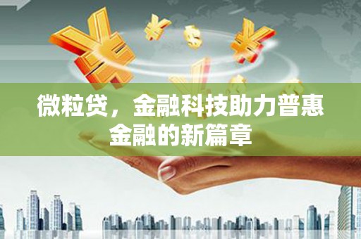 巴青微粒贷，金融科技助力普惠金融的新篇章