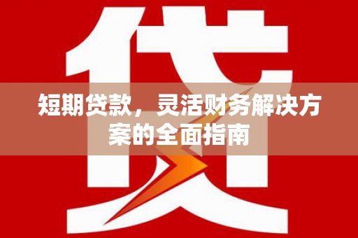 剑阁短期贷款，灵活财务解决方案的全面指南