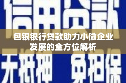 镇坪包银银行贷款助力小微企业发展的全方位解析 镇坪包银银行贷款助力小微企业发展的全方位解析
