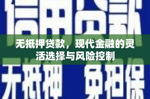 通霄无抵押贷款，现代金融的灵活选择与风险控制