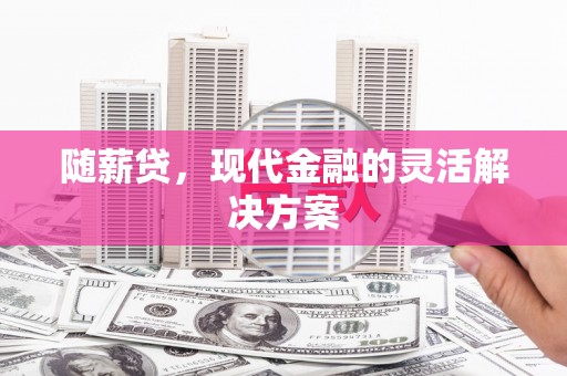 户县随薪贷，现代金融的灵活解决方案
