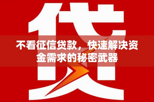 靖州不看征信贷款，快速解决资金需求的秘密武器