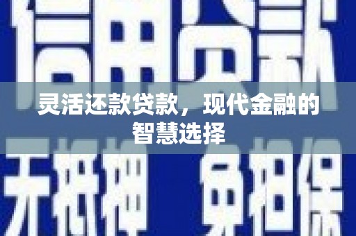 西秀灵活还款贷款，现代金融的智慧选择