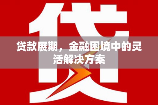应县贷款展期，金融困境中的灵活解决方案