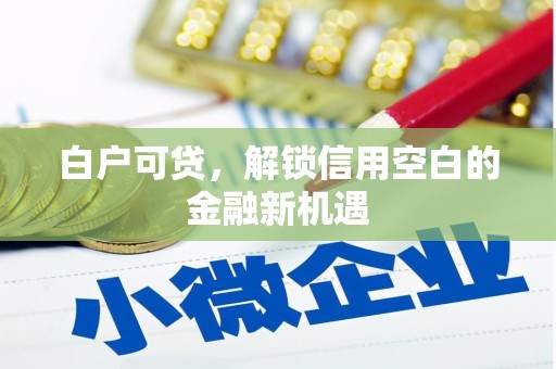 余杭白户可贷，解锁信用空白的金融新机遇
