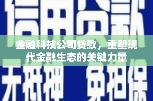 满州金融科技公司贷款，重塑现代金融生态的关键力量