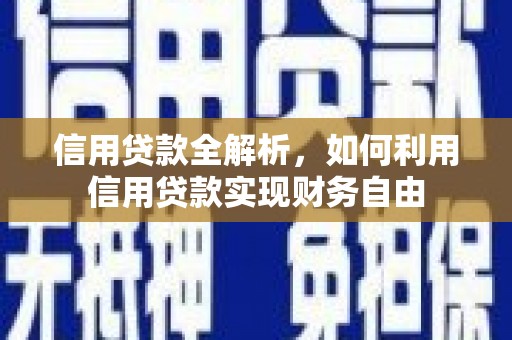 葵青信用贷款全解析，如何利用信用贷款实现财务自由